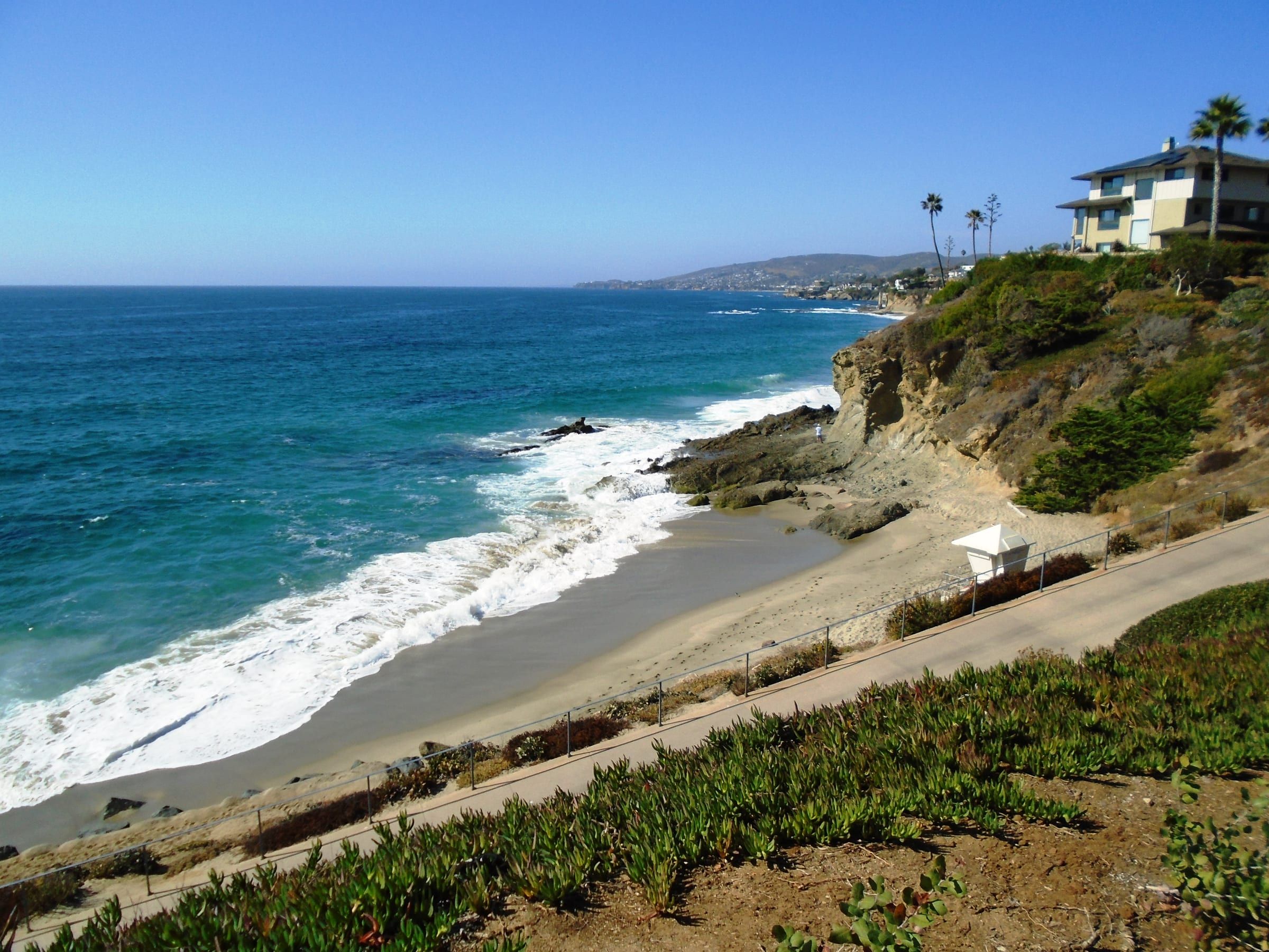 Christmas Cove beach below the Montage Laguna Beach resort, seen from the south