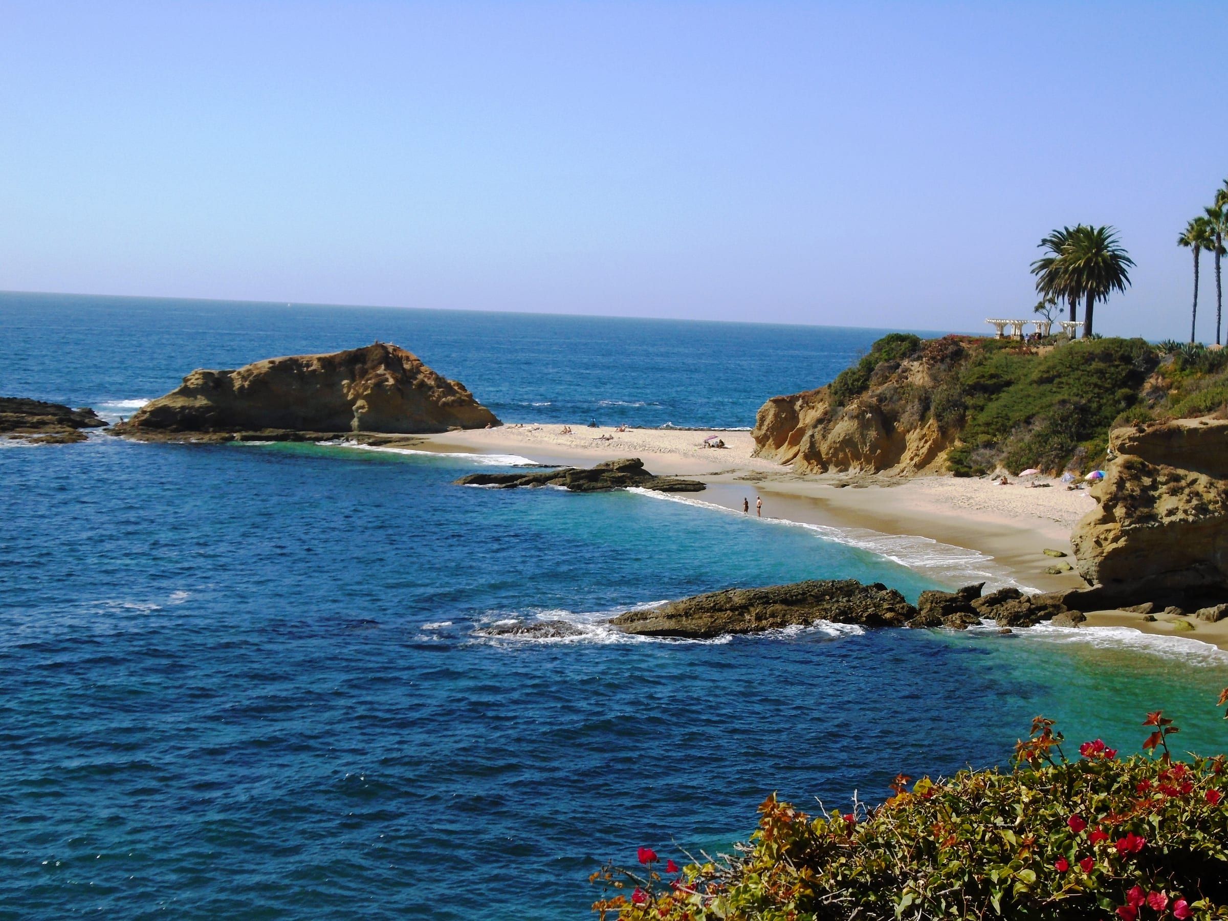 Goff Cove and Middle Man Cove in Laguna Beach, seen from the south